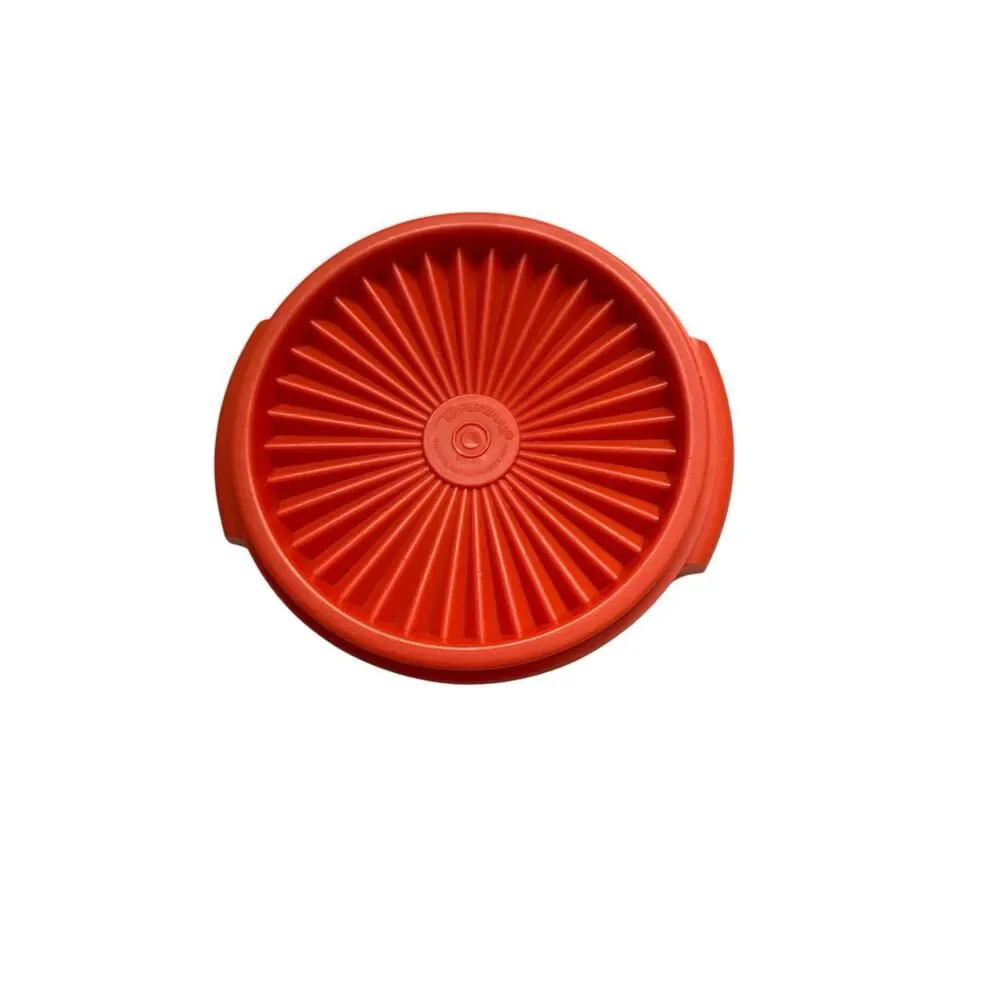 Tupperware 10 Oz Orange Starburst One Touch Servalier Bowl #1323-12 & Lid 812-43
